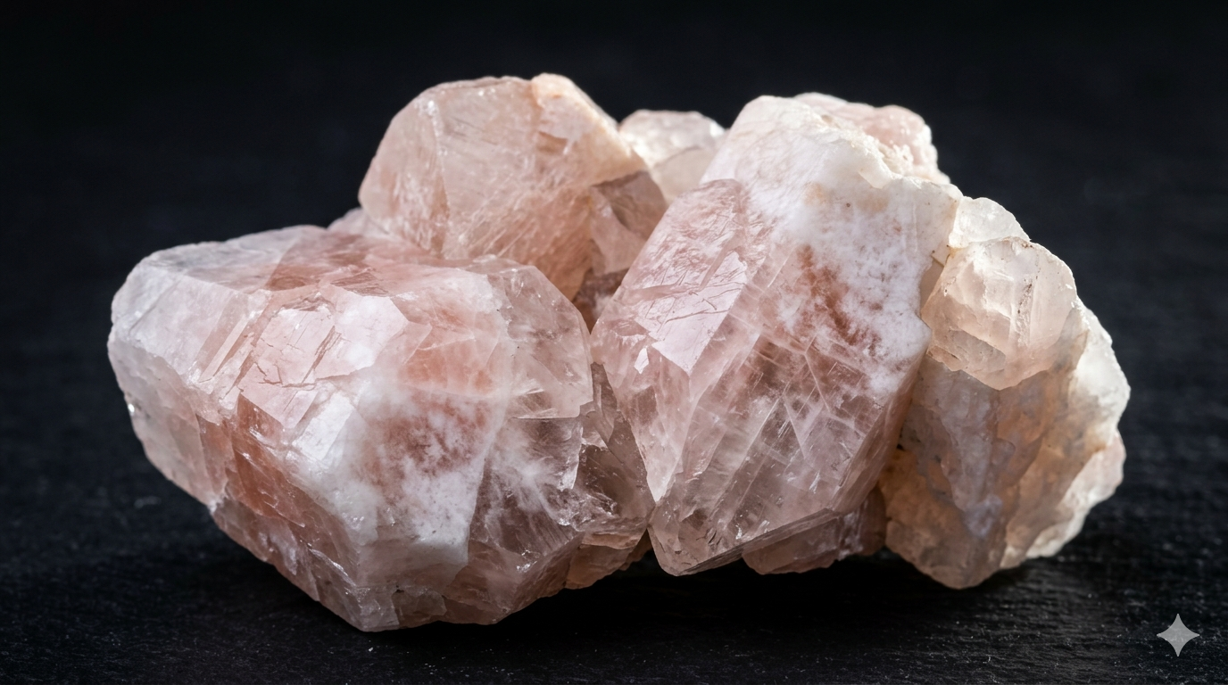 Feldspar — pink-rose mineral crystals from Egypt's Eastern Desert